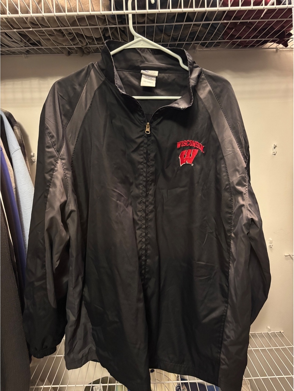 Men's Wisconsin Black and Gray Utility Jacket by Pro by Russ